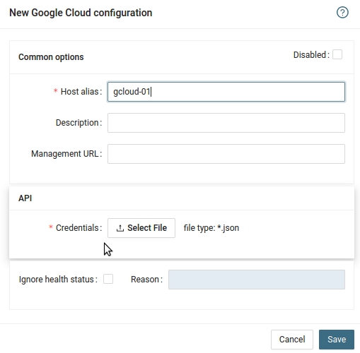 Google Cloud configuration